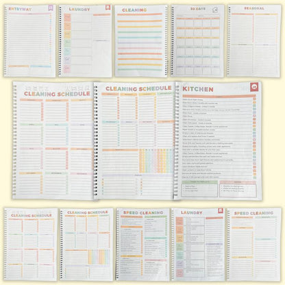 【ADHD Cleaning Planner】 A4 Size Daily Schedule & Focus Checklist Notebook for Home Office & Dorm Use Durable Cover Smooth Pages Office Stationery Essential - Plannerbook