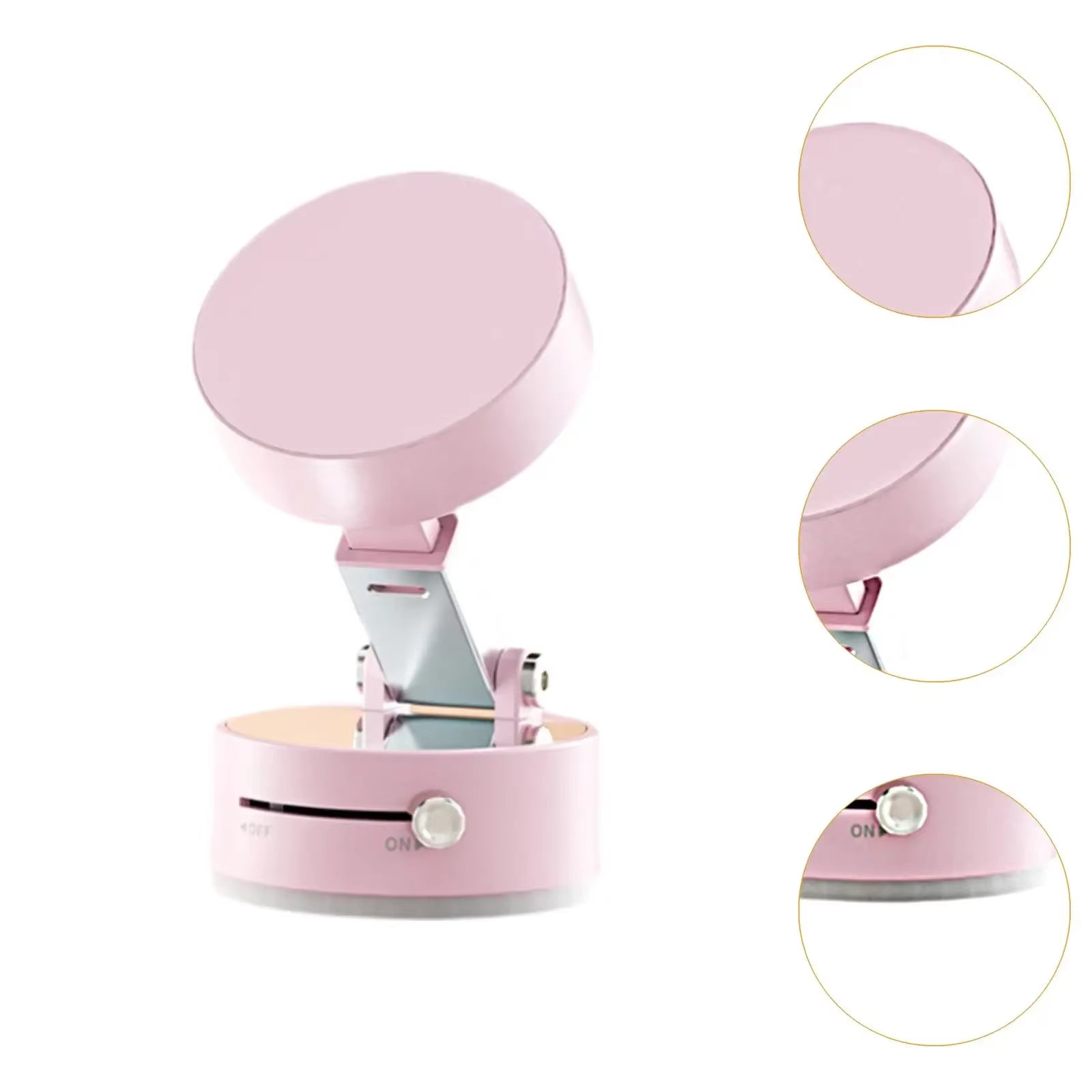 Professional Car Phone Holder with Strong Vacuum Suction Simple Install Adjustable Angle Phone Stand Mount for Vehicle