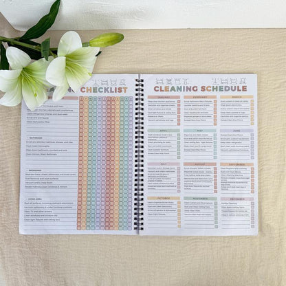 【ADHD Cleaning Planner】 A4 Size Daily Schedule & Focus Checklist Notebook for Home Office & Dorm Use Durable Cover Smooth Pages Office Stationery Essential - Plannerbook