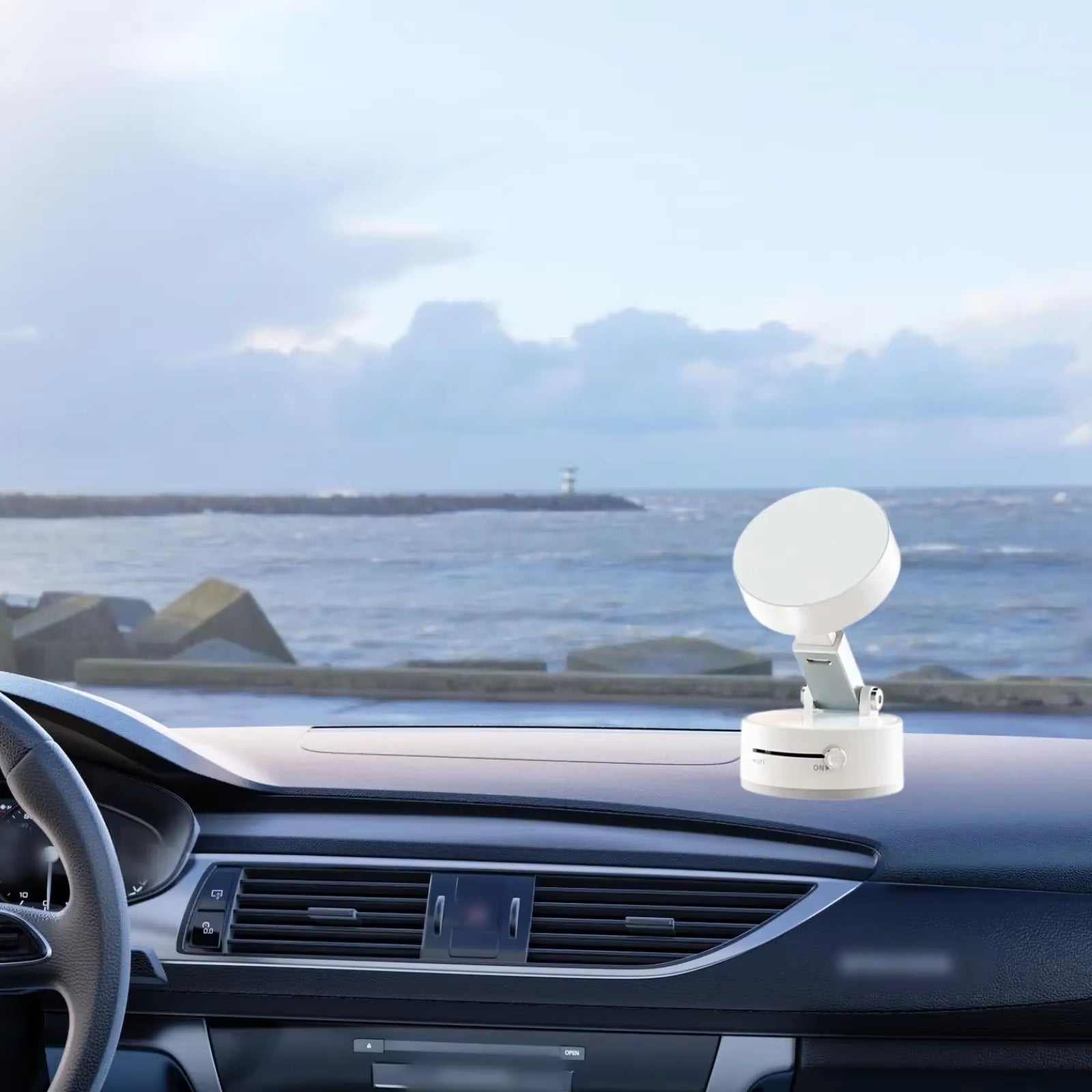 Professional Car Phone Holder with Strong Vacuum Suction Simple Install Adjustable Angle Phone Stand Mount for Vehicle